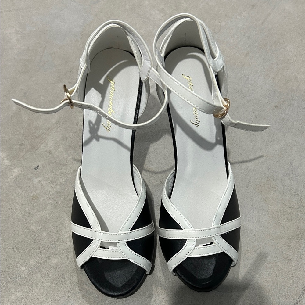 Elegant Black and White Women's Heels